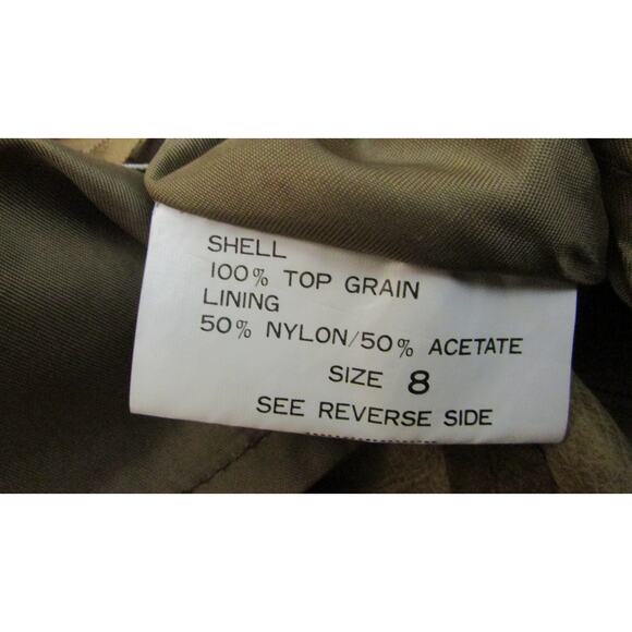 West Bay Leather Womens 2-Pc Suit Set Brown Blazer Jacket M And Skirt Size 8 - Picture 11 of 14